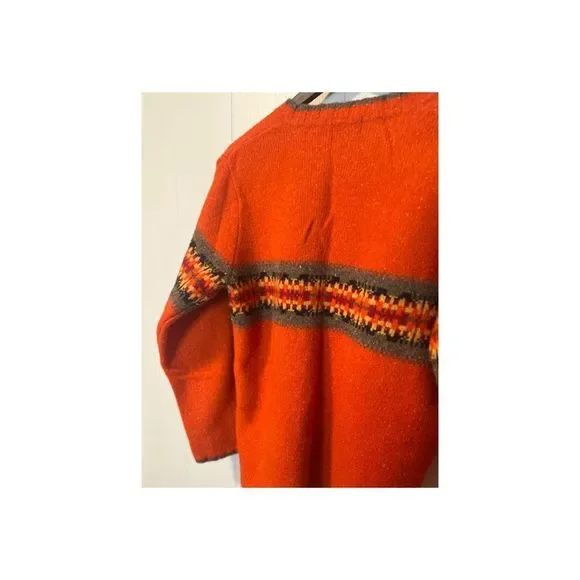 Eddie Bauer Southwest Lambswool Burnt Orange Women’s Medium - Picture 7 of 7
